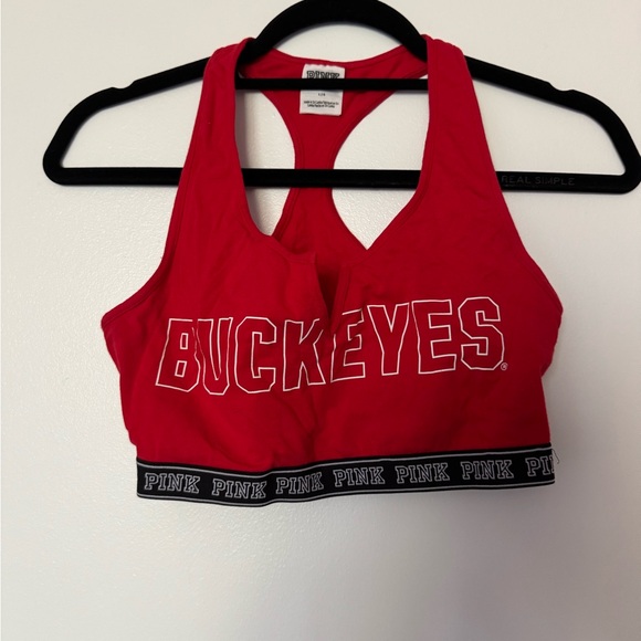 PINK Victoria's Secret Red OSU Buckeyes Sports Bra - Picture 1 of 3